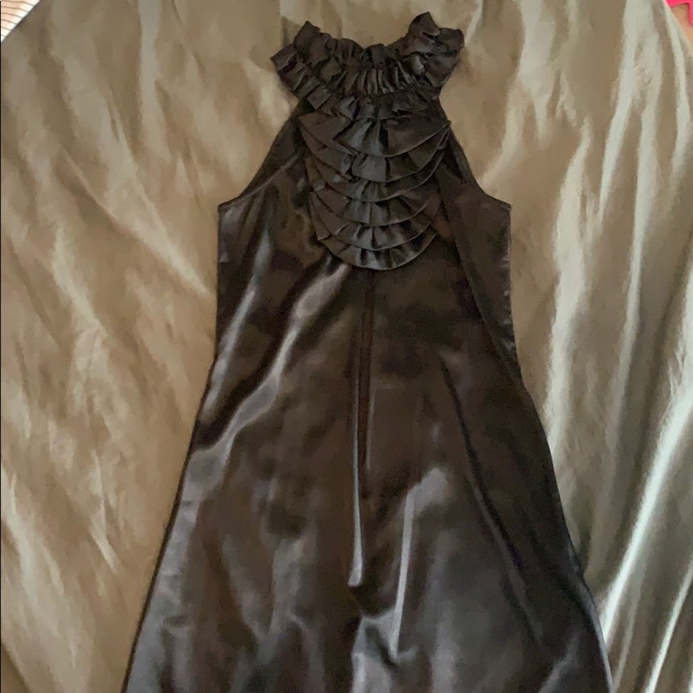 Sateen black dress